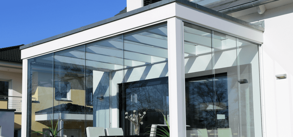 Terrassenüberdachung mit Glas
